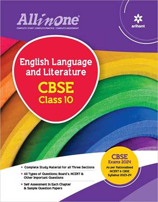 Arihant All In One English Language And Literature For Class- 10th 
CBSE Exams 2024