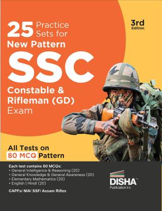 25 Practice Sets for New Pattern Ssc Constable & Rifleman (Gd) Exam Latest Pattern of 80 Questions General Duty