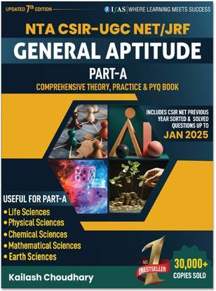 General Aptitude CSIR NET - 2025 Book | Previous Year Solved Papers (2011 – 2025) with Detailed Explanations | Best Seller PYQ Book for CSIR NET General Aptitude Part A book Preparation | Unit & Topic Wise Questions with Solutions| CSIR NET General Aptitude, UGC NET, GATE, SET & JRF General Aptitude Exams | IFAS Publications