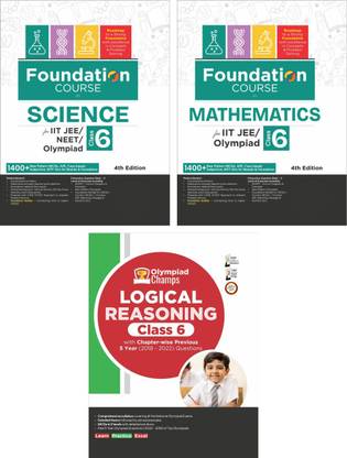 Foundation Course in Science, Mathematics & Logical Reasoning Class 6 for Iit-Jee/ Neet/ Olympiad
