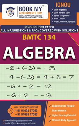 IGNOU BMTC-134 Algebra | Guess Paper | Important Question Answer | Bachelor of Arts (BAG)Mathematics