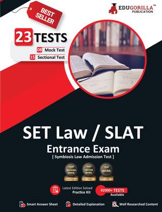 SET Law/SLAT (Symbiosis Law Admission Test) Entrance Exam  - 8 Mock Tests and 15 Sectional Tests with Free Access to Online Tests