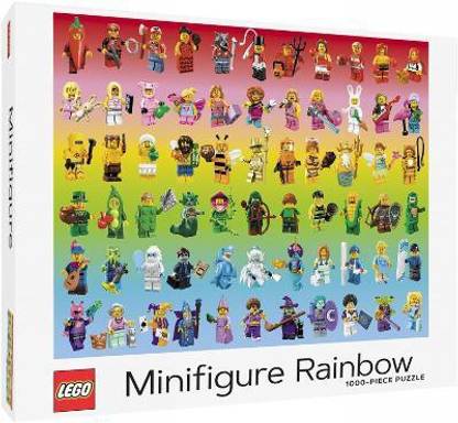 Lego Minifigure Rainbow 1000 Piece Jigsaw Puzzle