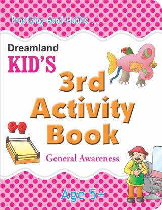 3rd Activity Book  - 64 Pages With 50+ Fun Educational Activities On Sports, Community Helpers, Maths, English, Sense Organs, Cleanliness & Creative Skills | Boost Thinking
