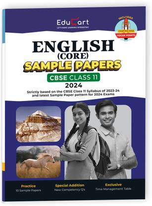 Educart CBSE English Core Class 11 Sample Paper 2023-24 (Introducing Revision Maps and Past Year Papers) 2024