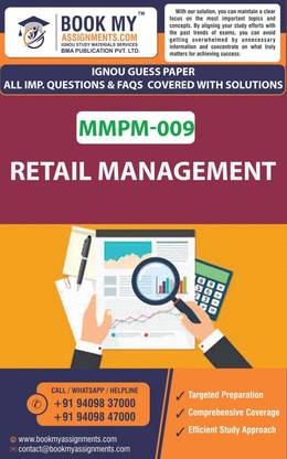 IGNOU MMPM 009 Retail Management | Guess Paper| Important Question Answer| Post Graduate Diploma in Services Management (PGDISM)