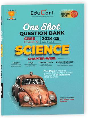 Educart CBSE Class 10 SCIENCE One Shot Question Bank 2024-25 (for 2025 exam)