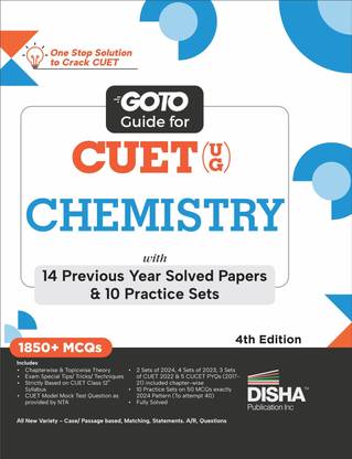 Go to Guide for Cuet (Ug) Chemistry with 12 Previous Year Solved Paper