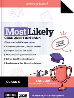 Gurukul By Oswal English (Language & Literature) Most Likely CBSE Question Bank for Class 10 Exam 2025