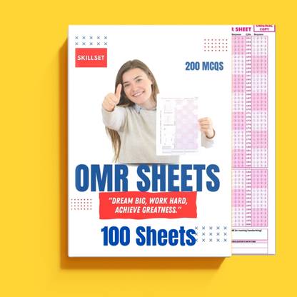 OMR Sheet for NEET 200 MCQ’s A4 Size, 100 Practice Sheets For Competitive Exams  - OMR Sheet for NEET, Practice & Exams – 100 MCQ Answer Sheet | High Accuracy Bubble Sheet for Competitive Tests