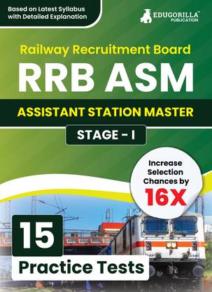 RRB ASM (Assistant Station Master) Stage - I Recruitment Exam Book  - 2024 (English Edition) | Railway Recruitment Board | 15 Practice Tests (1500 Solved MCQs) with Free Access To Online Tests