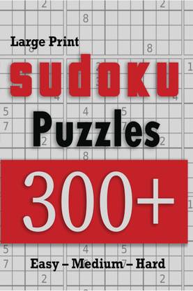 Large Print Sudoku Puzzles 300+ easy – medium – hard
