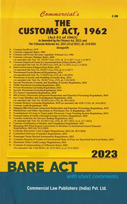 The Customs Act, 1962- 2023/Edition