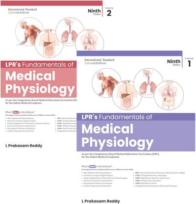 LPR's Fundamentals of Medical Physiology (2 Vols) 9th Edition - 2025