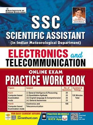 SSC Scientific Assistant Electronics and Telecommunication Online Exam Practice Work Book (English Medium)(3931)
