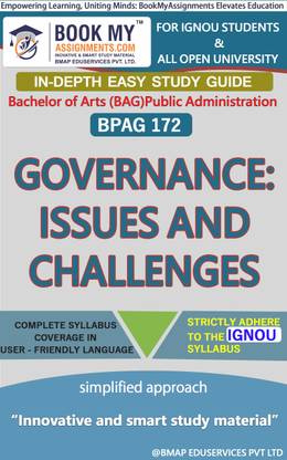 IGNOU BPAG 172 Governance: Issues and Challenges Study Guide (In Depth Guide) for Ignou Student