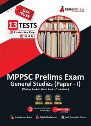 MPPSC Prelims Exam 2023 (Paper I) General Studies (English Edition) - 10 Mock Tests and 3 Previous Year Papers (1300 Solved Objective Questions) with Free Access to Online Tests  - 1300+ Solved Objective Questions (10 Mock Tests + 3 Previous Year Papers)
