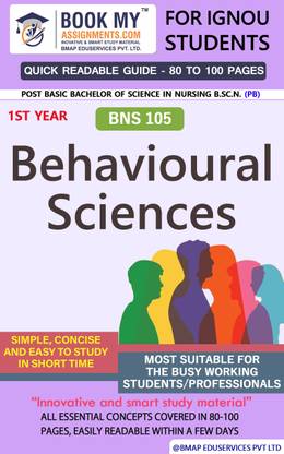 IGNOU BNS 105 Behavioural Sciences Quick Readable Notes | Important Topic-wise Conceptual Notes | DEGREE