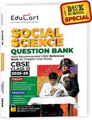 Educart CBSE Question Bank Class 10 Social Science 2025-26 on new Syllabus 2026 (Introducing Unit Test Worksheets)