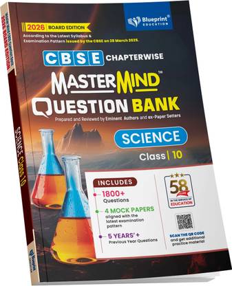 MasterMind Class 10 Science CBSE Question Bank for 2026 Exam - With 1800 plus questions and CBSE Sample Papers by Blueprint Education  - With 1800 plus questions and CBSE Sample Papers by Blueprint Education