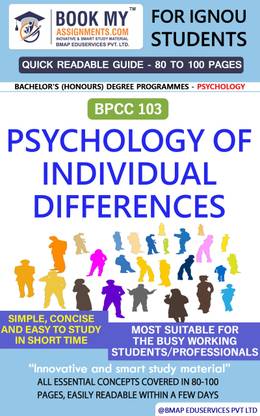 IGNOU BPCC 103 Psychology of Individual Differences Quick Readable Notes | Important Topic-wise Conceptual Notes | DEGREE