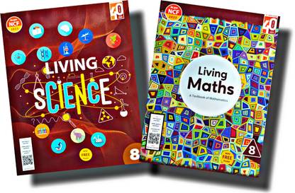 Ratna Sagar Living Science and Living Maths for class 8 combo set of 2 books