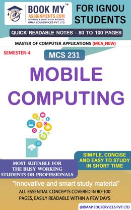IGNOU MCS 230 Digital Image Processing and Computer Vision Study Material For IGNOU Students Latest Edition Efficiency Meets Mastery