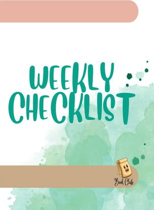 Weekly Checklist  - Weekly Checklist/Agenda/Planner/Journal for School and Education/Students/Children - 100 Pages - Large (8.5 x 11 inches)