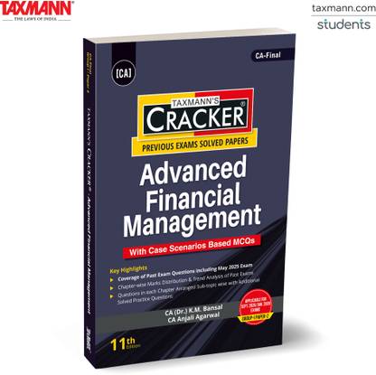 Taxmann's CRACKER for Advanced Financial Management (Paper 2 | AFM) – Integrating Concepts | Past Exam Questions | Scenario-based MCQs for CA Final | Sept. 2025/Jan. 2026 Exams