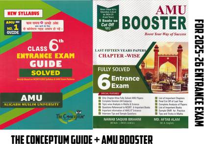AMU BOOSTER CLASS 6TH CHAPTERWISE LAST YEAR PYQ + THE CONCEPTUM GUIDE FOR AMU ENTRANCE EXAM QUESTION PAPER FOR 2025-26 - SET OF 2 BOOKS AMU BOOSTER 6TH CHAPTERWISE + CONCPETUM GUIDE FOR AMU