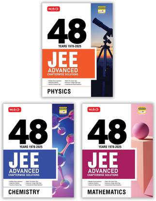 MTG 48 Years JEE Advanced (2025-1978) Chapter-wise Previous Years Solved Papers Physics Chemistry & Mathematics (Set of 3 Book) | JEE Advanced PYQ Question Bank For 2026 Exam