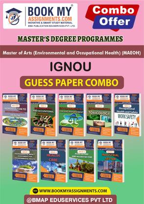IGNOU MEV1 MEV2 MEV3 MEV4 MEV5 MEVE1 MEVE2 MEVE3 MEVE4 Guess Paper Notes Book For Ignou Student-Master of Arts (Environmental and Occupational Health) (MAEOH)