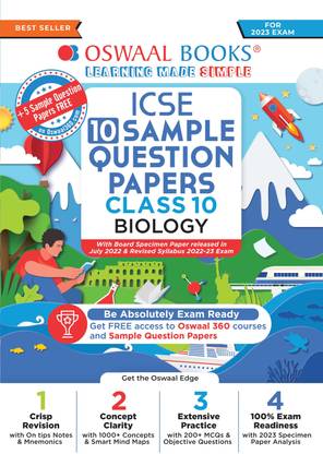 Oswaal ICSE Sample Question Papers Class 10 Biology for 2023 Board Exam (based on the latest CISCE/ICSE Specimen Paper)