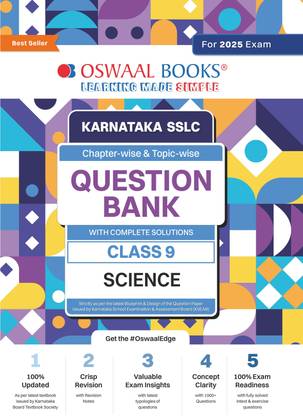 Oswaal Karnataka Sslc Question Bank Class 9 Science Book for Board Exa