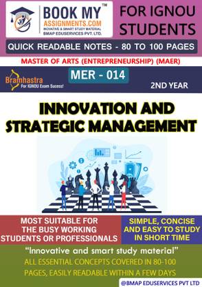 IGNOU MER-014 Innovation and Strategic Management Quick Readable Notes | Important Topic-wise Conceptual Notes | Degree