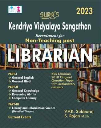 SURA`S KVS LIBRARIAN (Non-Teaching Post) Part I,II And III Exam Book In English Medium - Latest Updated Edition 2023