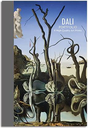 The Gifted Stationery Portfolio (Art Prints) - Dali Room Decor Posters with Beautifully Designed Hard Cover Art File and Ribbon Closure - N/A