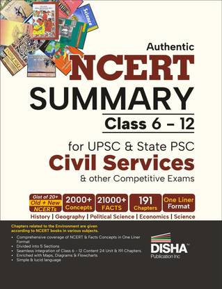 Authentic Ncert Summary (Class 6 to 12) for Upsc & State Psc Civil Services & Other Competitive Exams