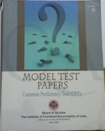 Model test Papers Common Proficiency test (CPT) Vol-2