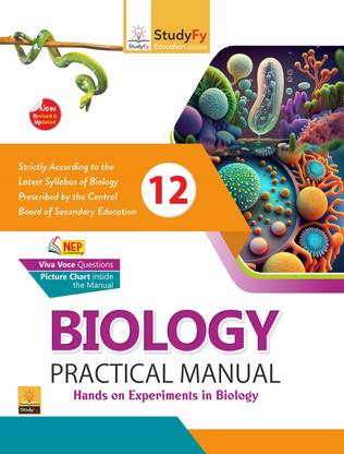 StudyFy CBSE Class 12th Biology Practical Lab Manual for 2024 Exam