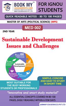 IGNOU MED 2 Sustainable Development: Issues and Challenges Quick Readable Notes | Important Topic-wise Conceptual Notes | Master of Arts (Political Science) (MPS)