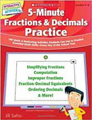 5- Minute Fractions & Decimals Practice: Grade 4-8