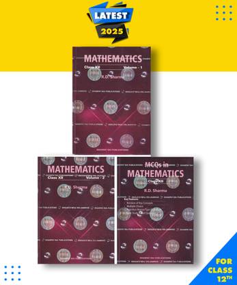 Mathematics class 12th Vol. 1, Vol. 2, and MCQ -by R.D. Sharma Paperback, RD SHARMA|New Latest Edition For 2025-2026