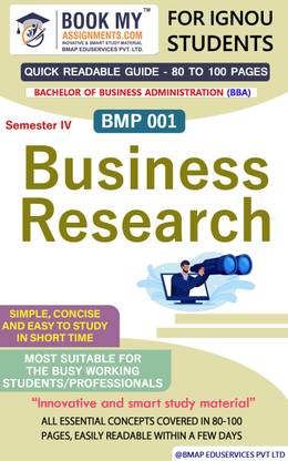 IGNOU BMP 001 Business Research Quick Readable Notes | Important Topic-wise Conceptual Notes | Bachelor of Business Administration (BBA)