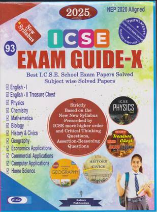 ICSE Exam Guide-X Test Paper NEP 2020 New Syllabus2025