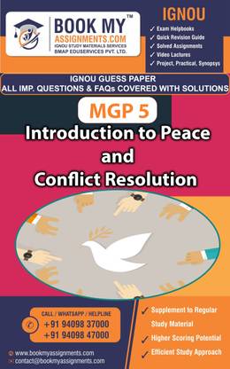 IGNOU MGP 5 Introduction to Peace and Conflict Resolution | Guess Paper | Important Question Answer | MAPY