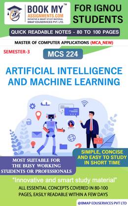 IGNOU MCS 224 Artificial Intelligence and Machine Learning Study Material For IGNOU Students Latest Edition Efficiency Meets Mastery