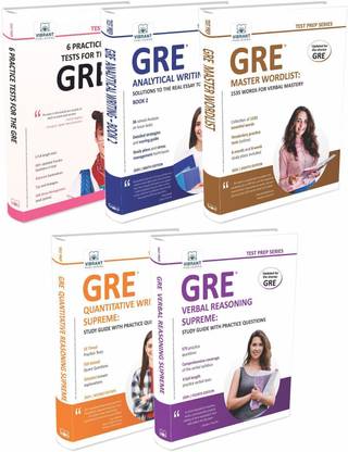 GRE COMPLETE COURSE - 6 Practice Tests + Analytical Writing : Book 2 + Master Wordlist : 1535 Words + Quantitative Reasoning + Verbal Reasoning Supreme - Test Prep Series