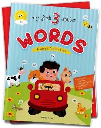 My First 3 Letter Words : Tracing And Activity Book  - By Miss & Chief