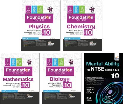 Foundation Course in Physics, Chemistry, Mathematics & Biology Class 10 with Case Study Approach & Mental Ability Book for Iit Jee/ Neet/ Olympiad
